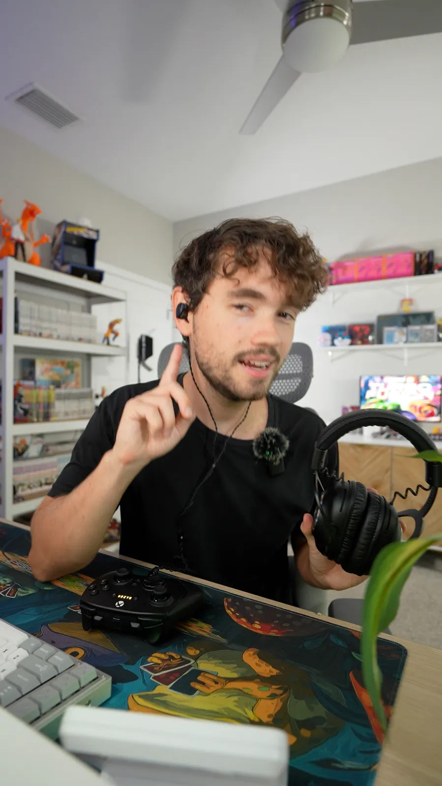 Marc Houston in his gaming room